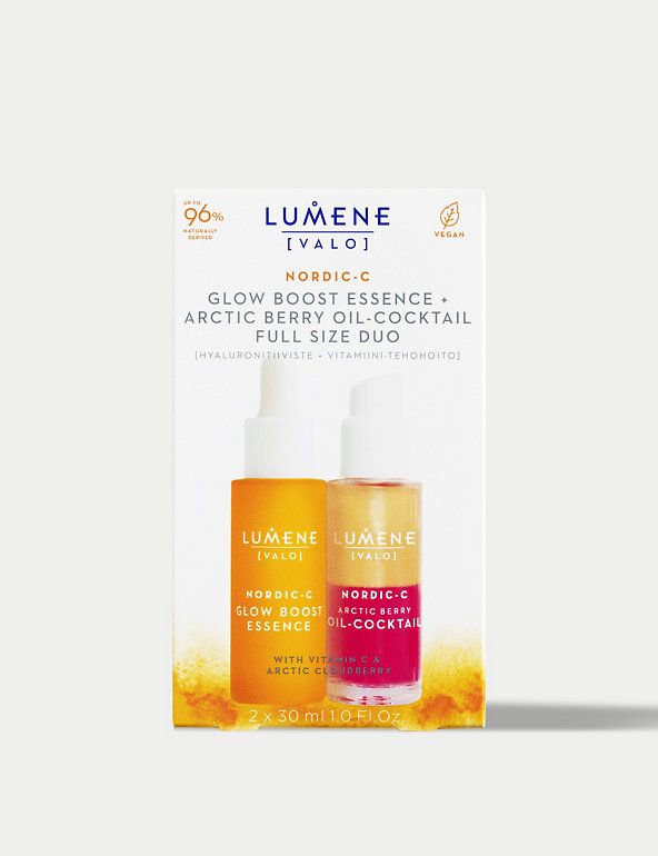 Lumene Nordic-C [VALO] Glow Boost Essence & Arctic Berry Oil-Cocktail duo Image 1 of 1