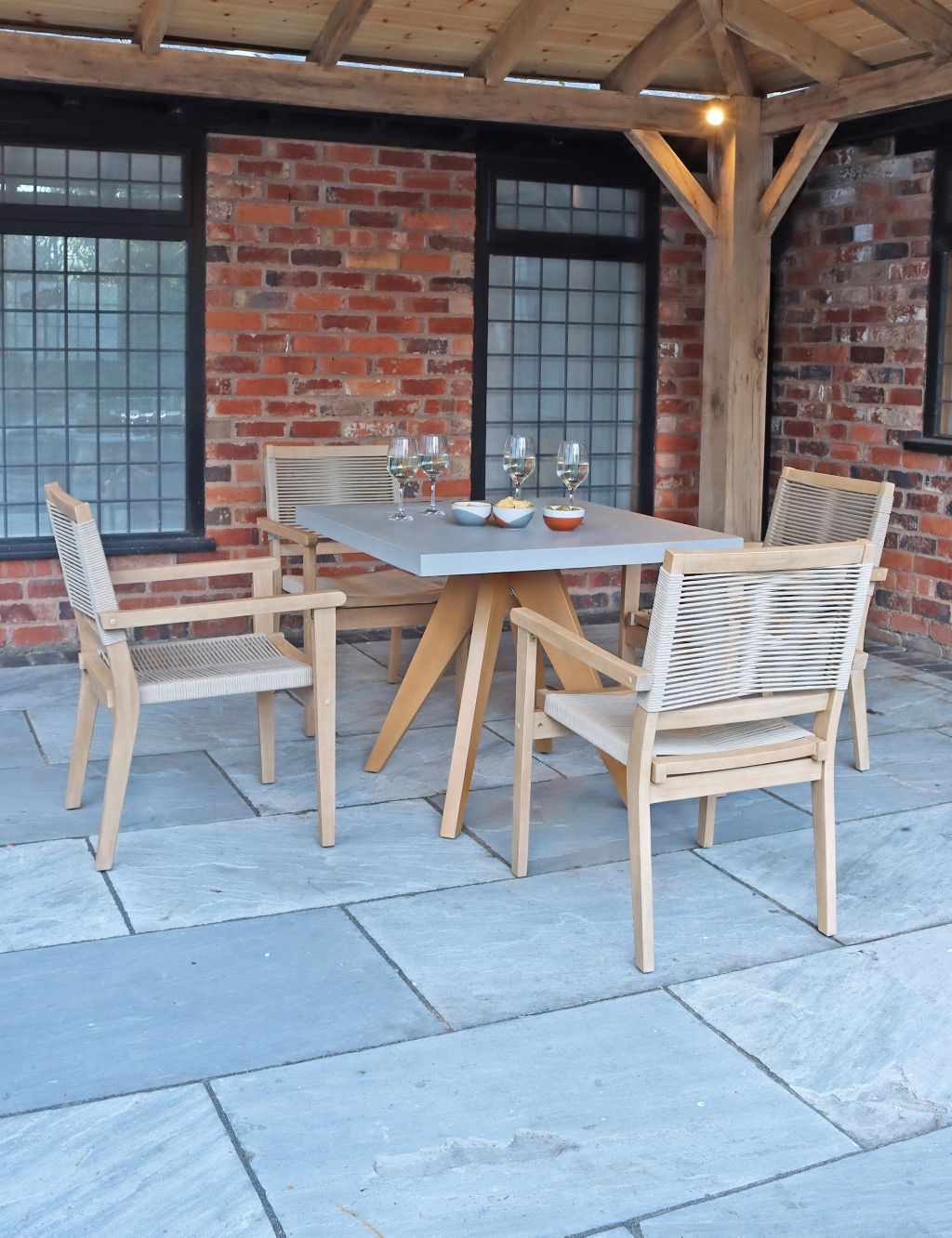 Luna 4 Seater Garden Table & Chairs 1 of 6