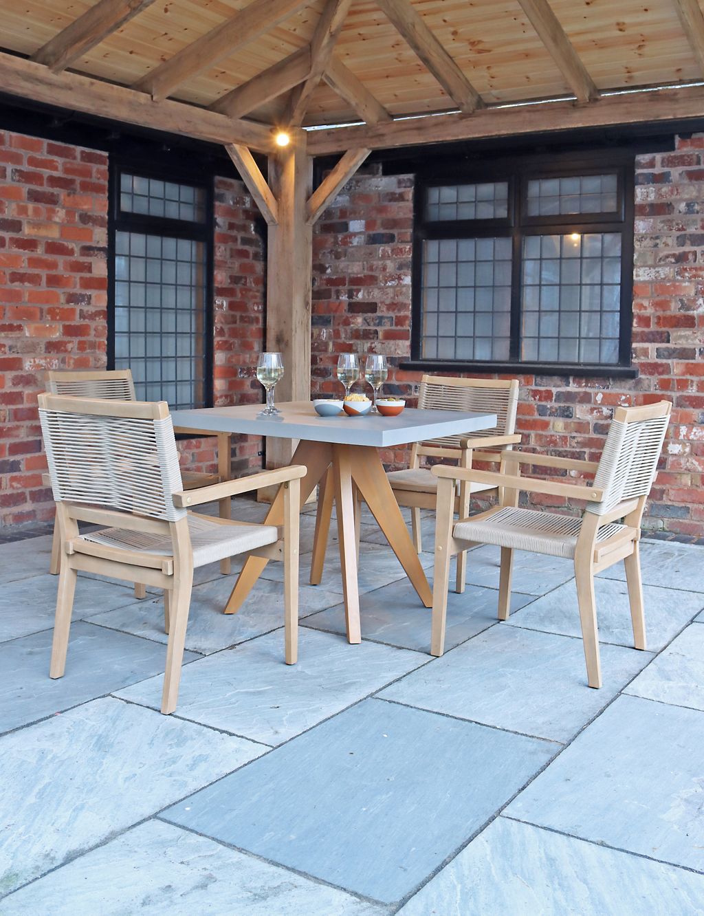 Luna 4 Seater Garden Table & Chairs 2 of 5