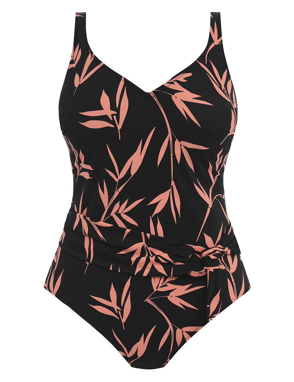 Luna Bay Printed Wired Plunge Swimsuit 1 of 4