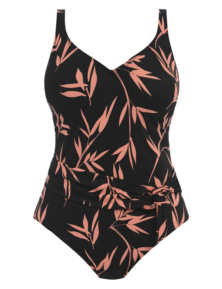 Luna Bay Printed Wired Plunge Swimsuit 2 of 4