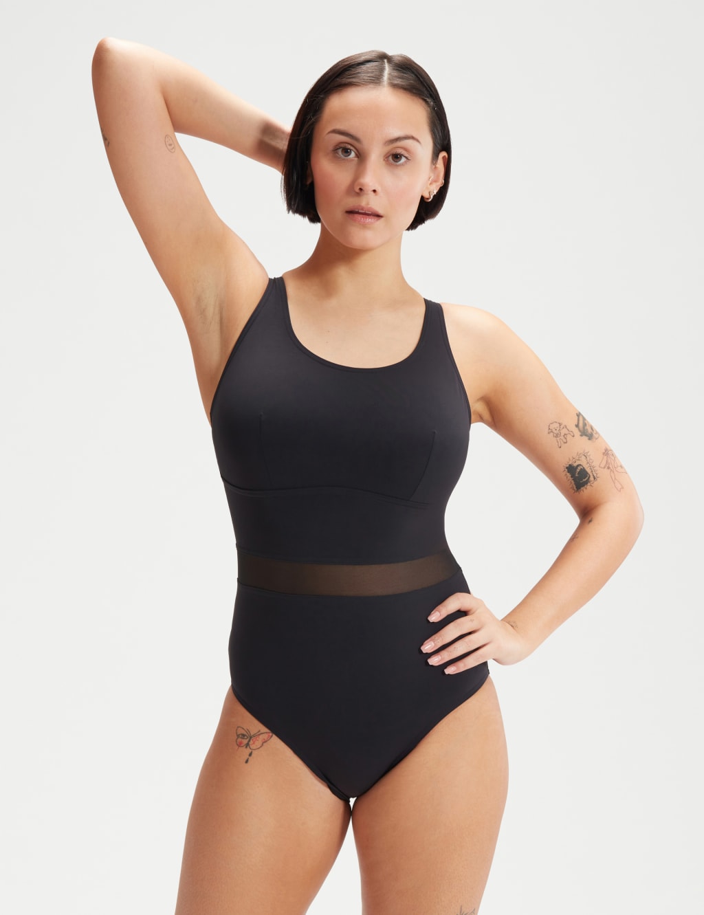 Speedo women's zip shop high neck swimsuit