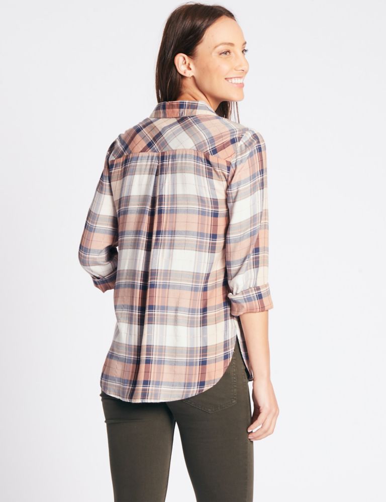 Lurex Checked Long Sleeve Shirt 4 of 4
