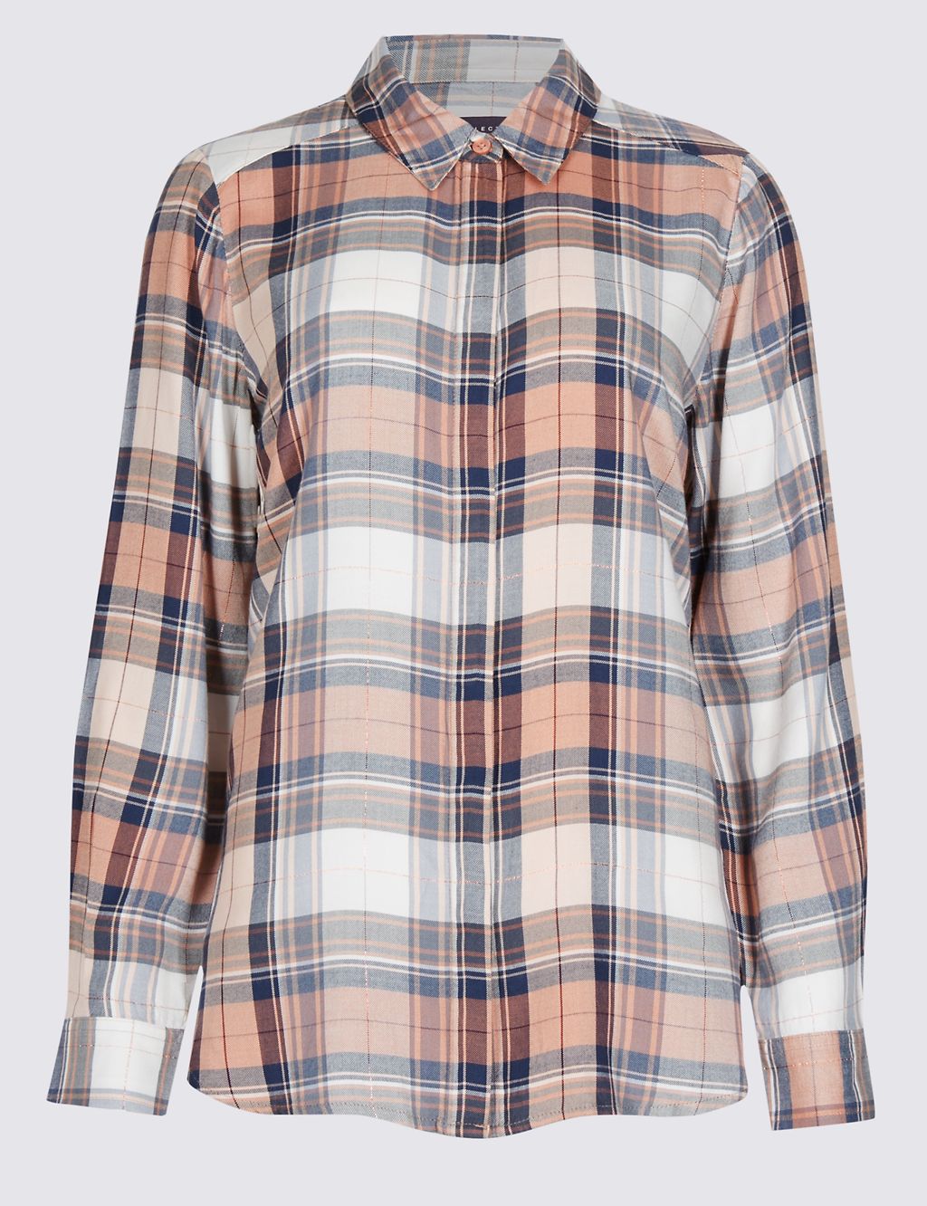 Lurex Checked Long Sleeve Shirt 1 of 4