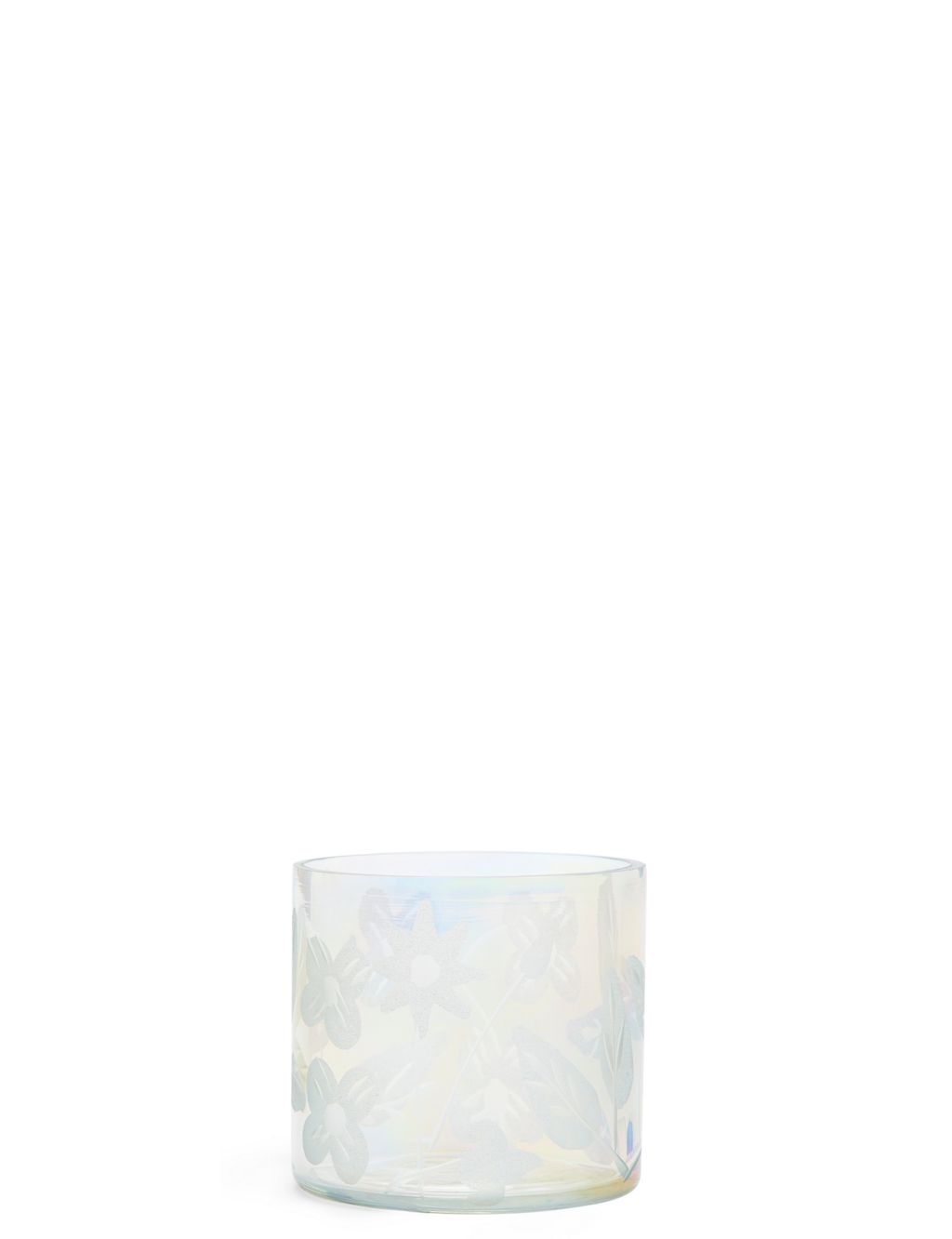 Lustre Etched Glass Tea Light Holder 3 of 4
