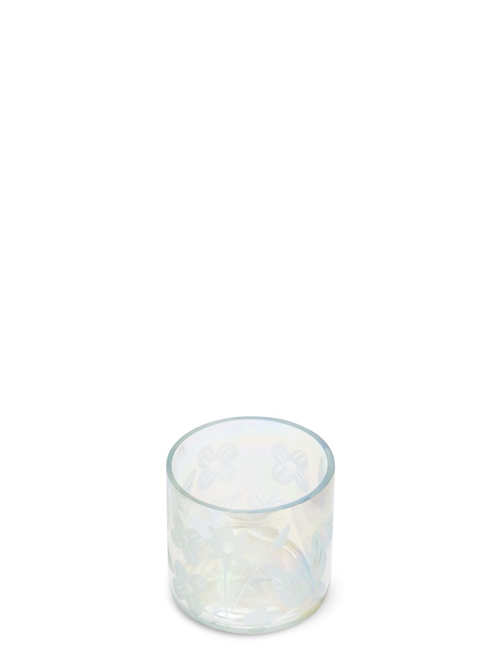 Lustre Etched Glass Tea Light Holder 1 of 4
