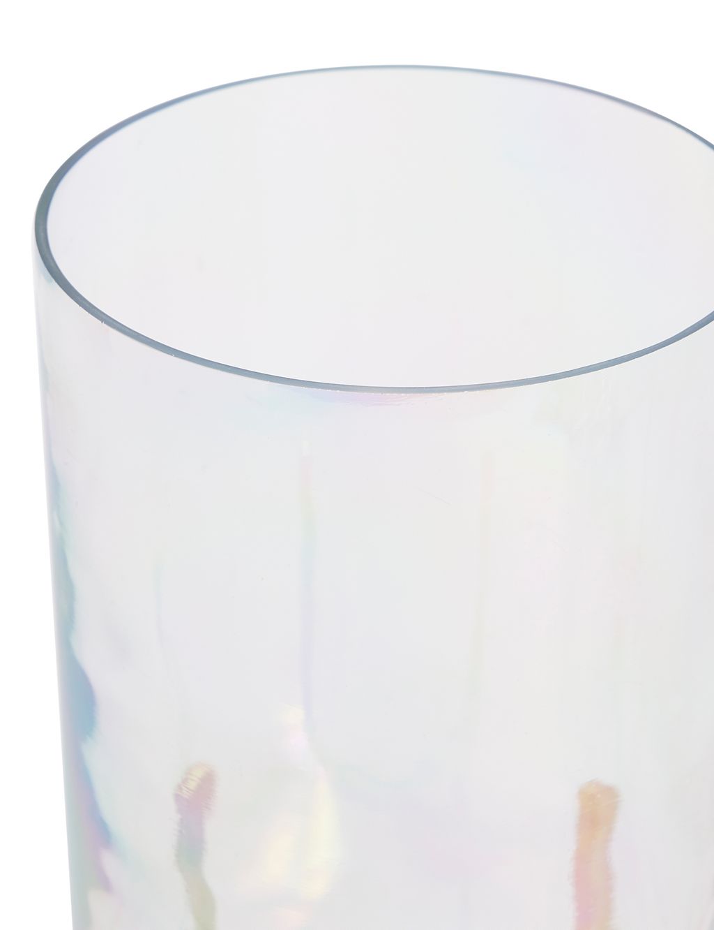 Lustre Footed Glass Hurricane Candle Holder 1 of 5