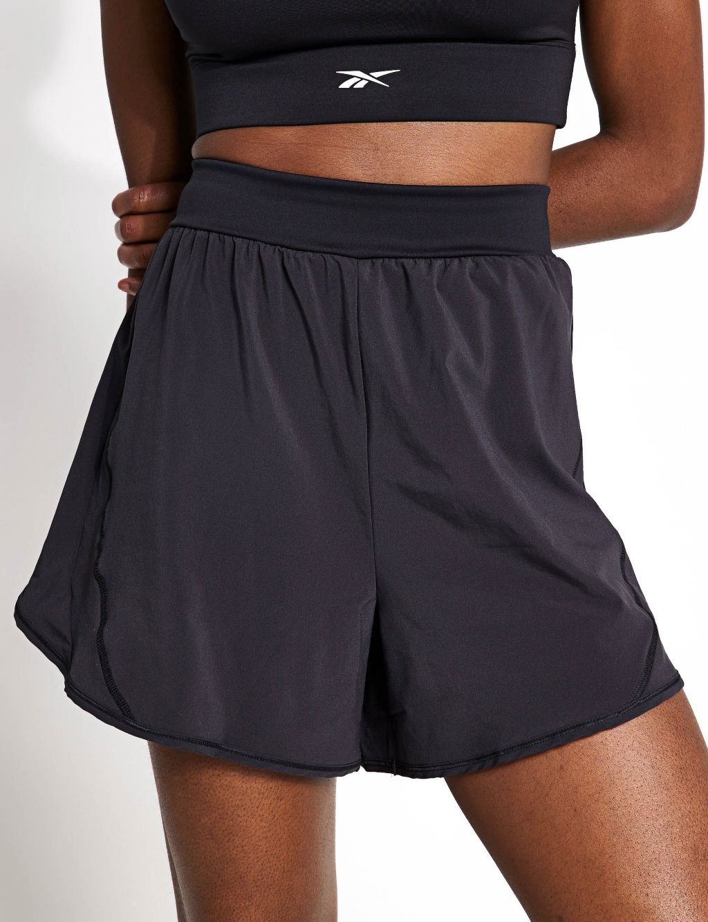 Lux Woven High Waisted Gym Shorts 3 of 5