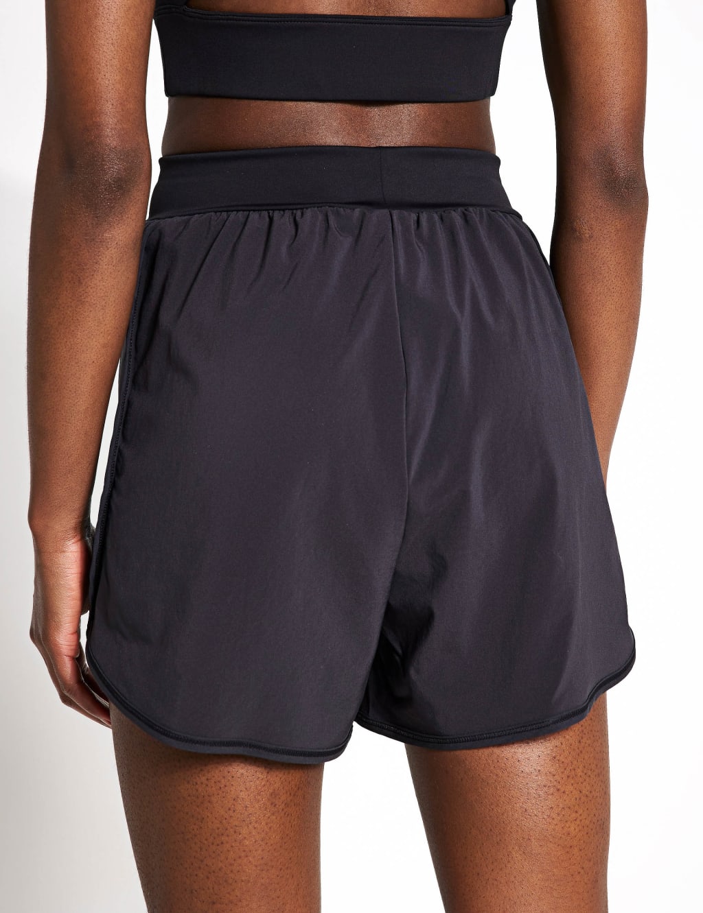 Lux Woven High Waisted Gym Shorts Reebok M&S