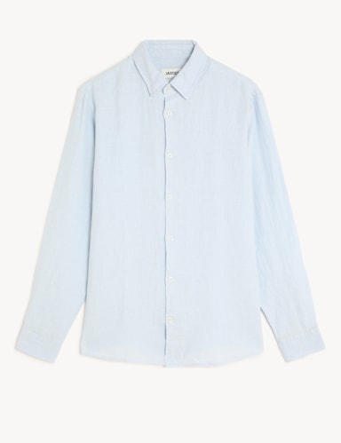 Luxurious Pure Linen Long Sleeve Shirt 2 of 7