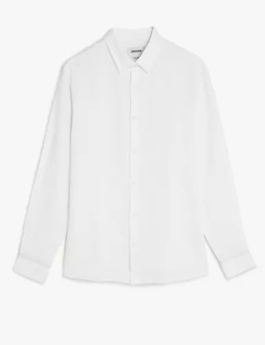 Luxurious Pure Linen Long Sleeve Shirt 3 of 8