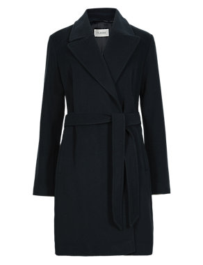 Luxurious Wrap Coat with Cashmere Image 2 of 3