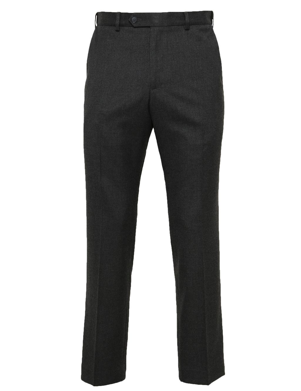 Luxury Active Waistband Easycare Flat Front Twill Trousers 2 of 6