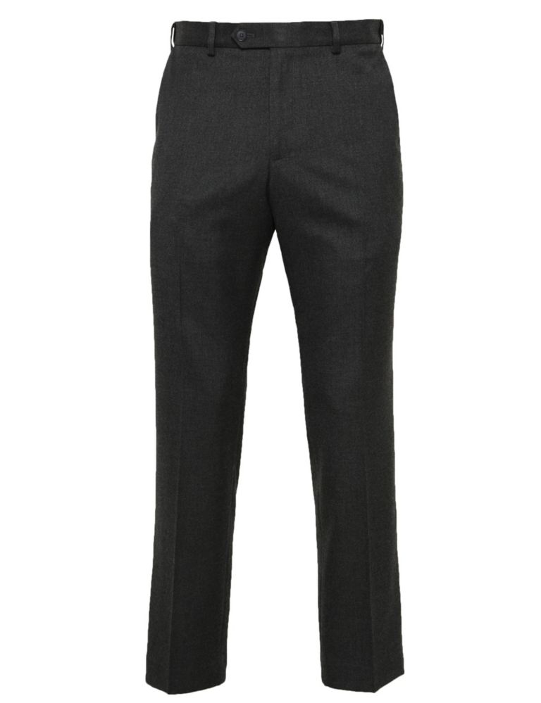 Luxury Active Waistband Easycare Flat Front Twill Trousers 3 of 6
