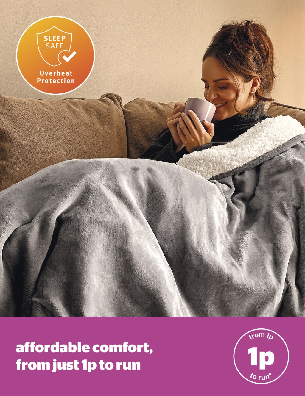 Luxury Fleece Heated Throw Silentnight M&S