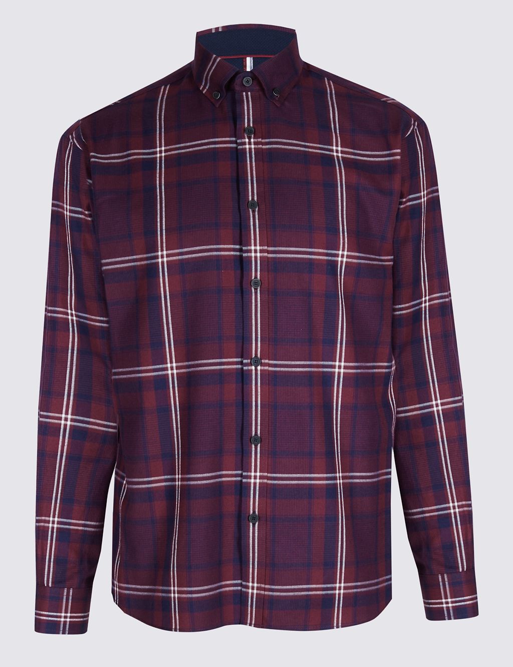 Luxury Brushed Cotton  Checked Shirt 1 of 5