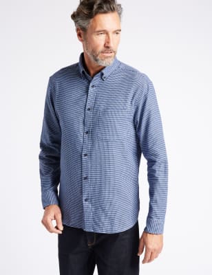 blue harbour brushed cotton shirt