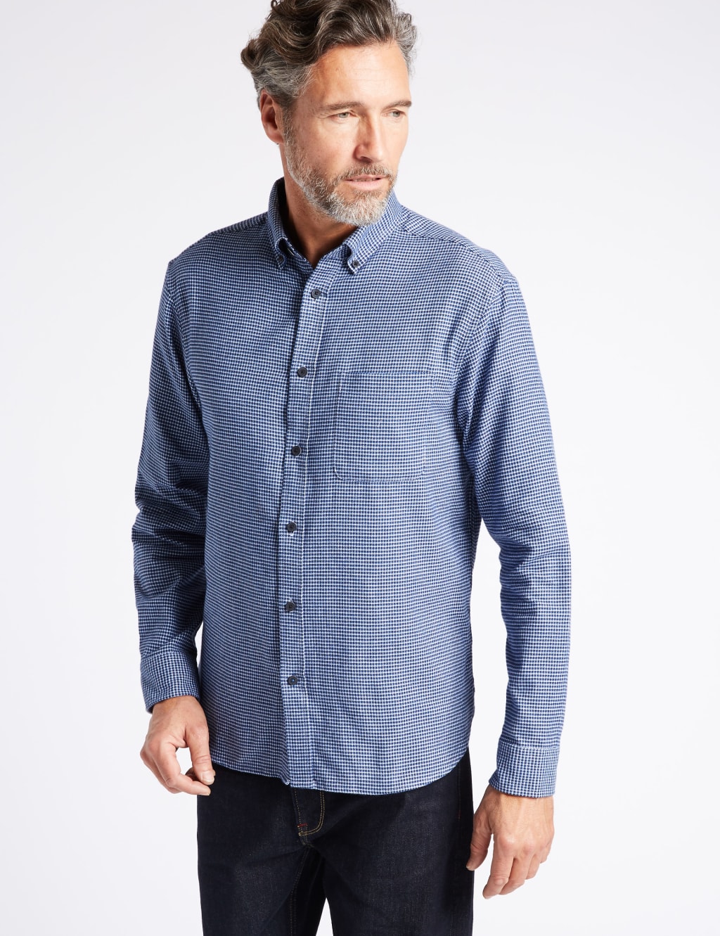 M&s mens shirts blue harbour hotsell