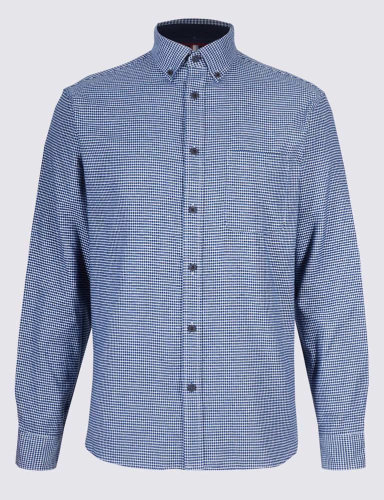 Luxury Brushed Cotton Checked Shirt 2 of 5