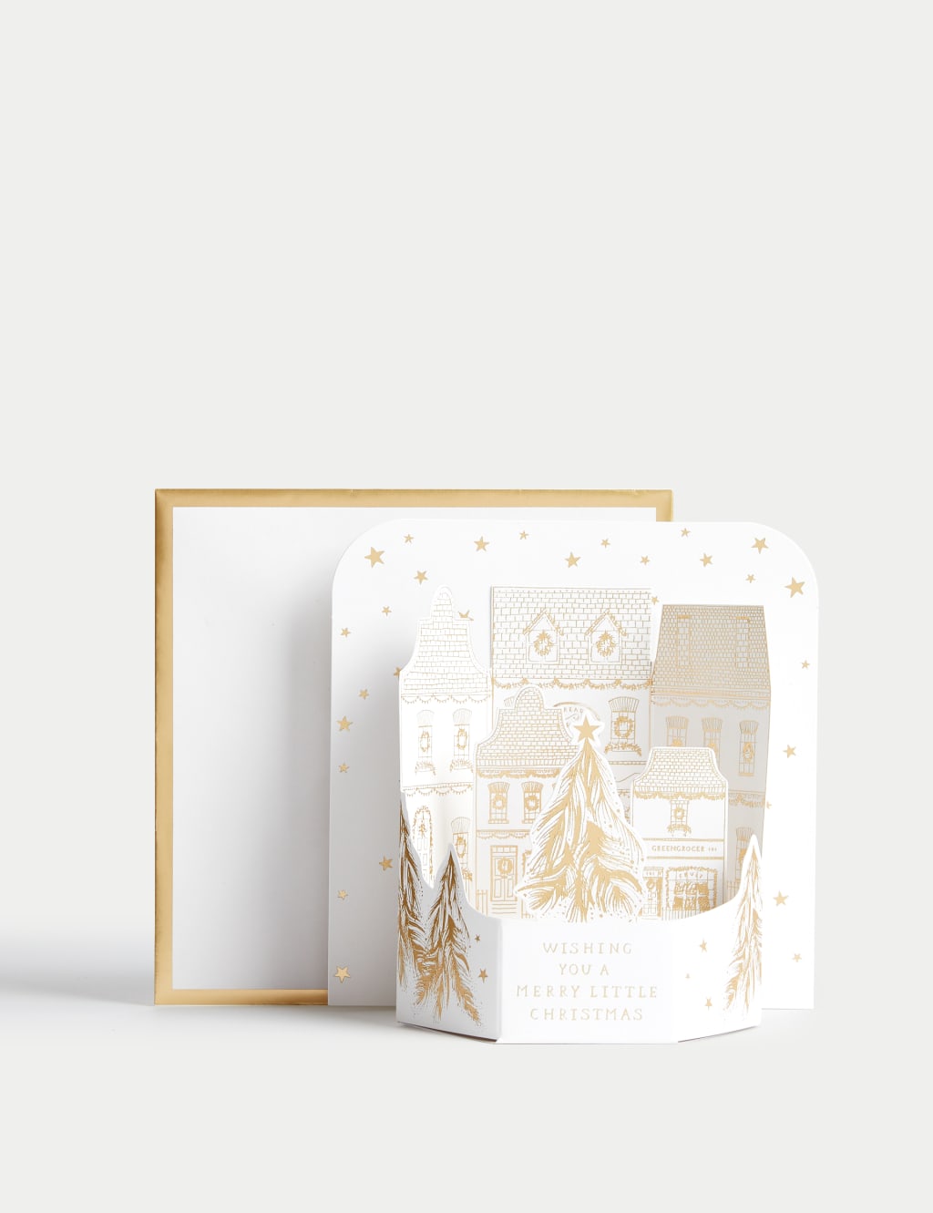 Luxury Charity Christmas Cards 3D Town Design M&S