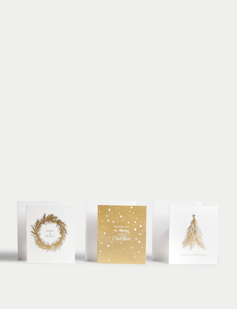 Luxury Charity Christmas Cards Gold Designs M&S
