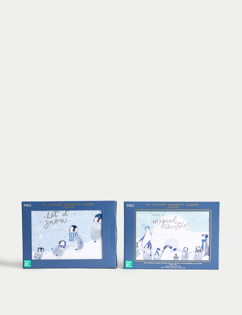 Luxury Charity Christmas Cards Penguin Designs M&S