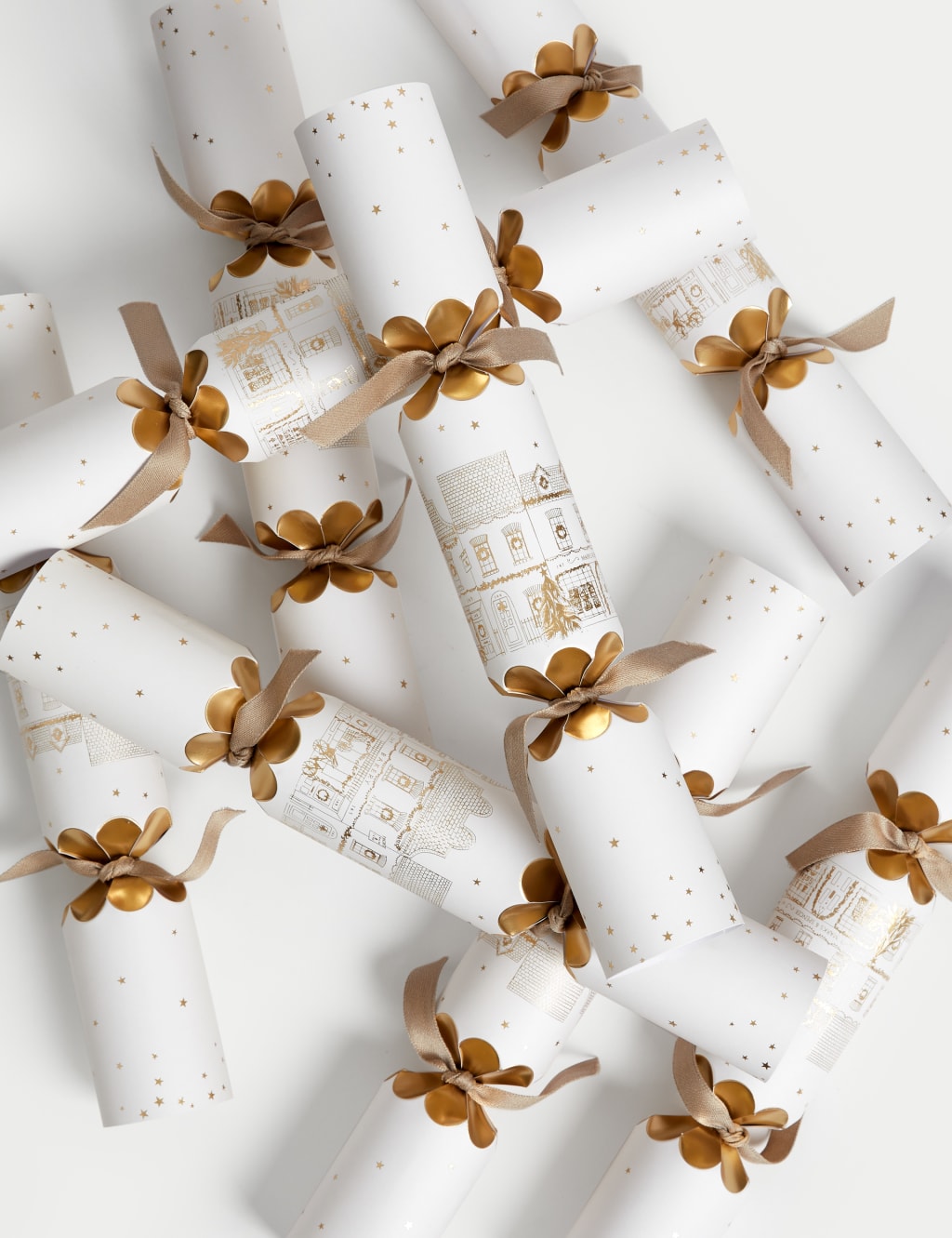 Luxury Christmas Crackers Gold Design M&S