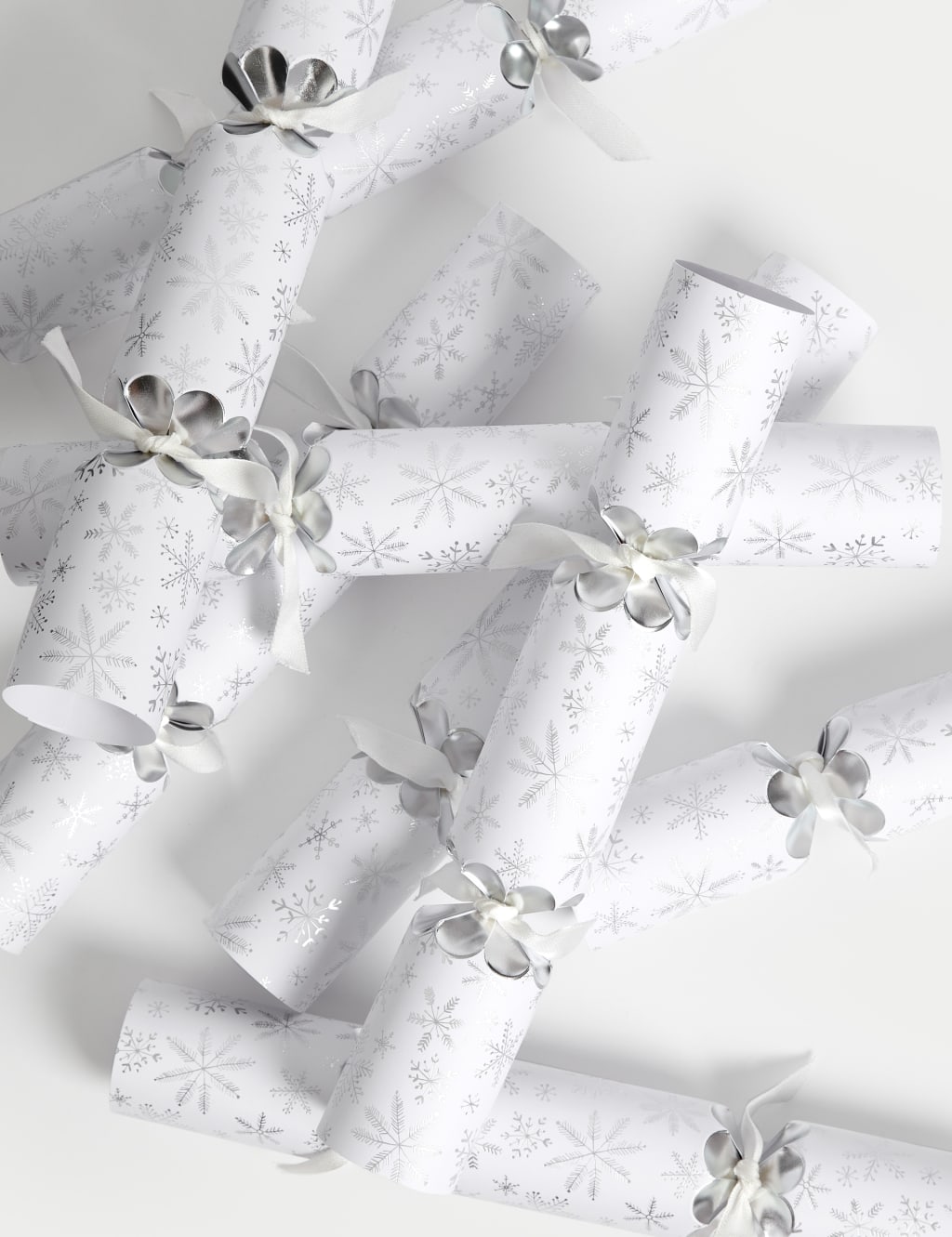 Luxury Christmas Crackers Silver Design M&S