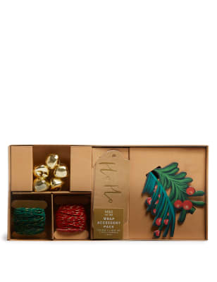 Luxury Christmas Heritage Wrapping Accessory Pack 17 Pieces M S