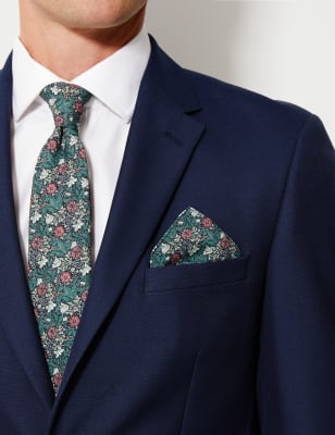Cravates/noeuds pap/foulards Marks & Spencer 100% Silk Mens Red Ornate Wide Fit Tie