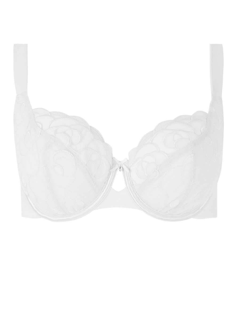 Luxury Embroidered Non-Padded Balcony Bra DD-G 1 of 3