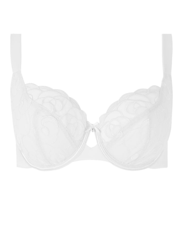 Luxury Embroidered Non-Padded Balcony Bra DD-G 2 of 3