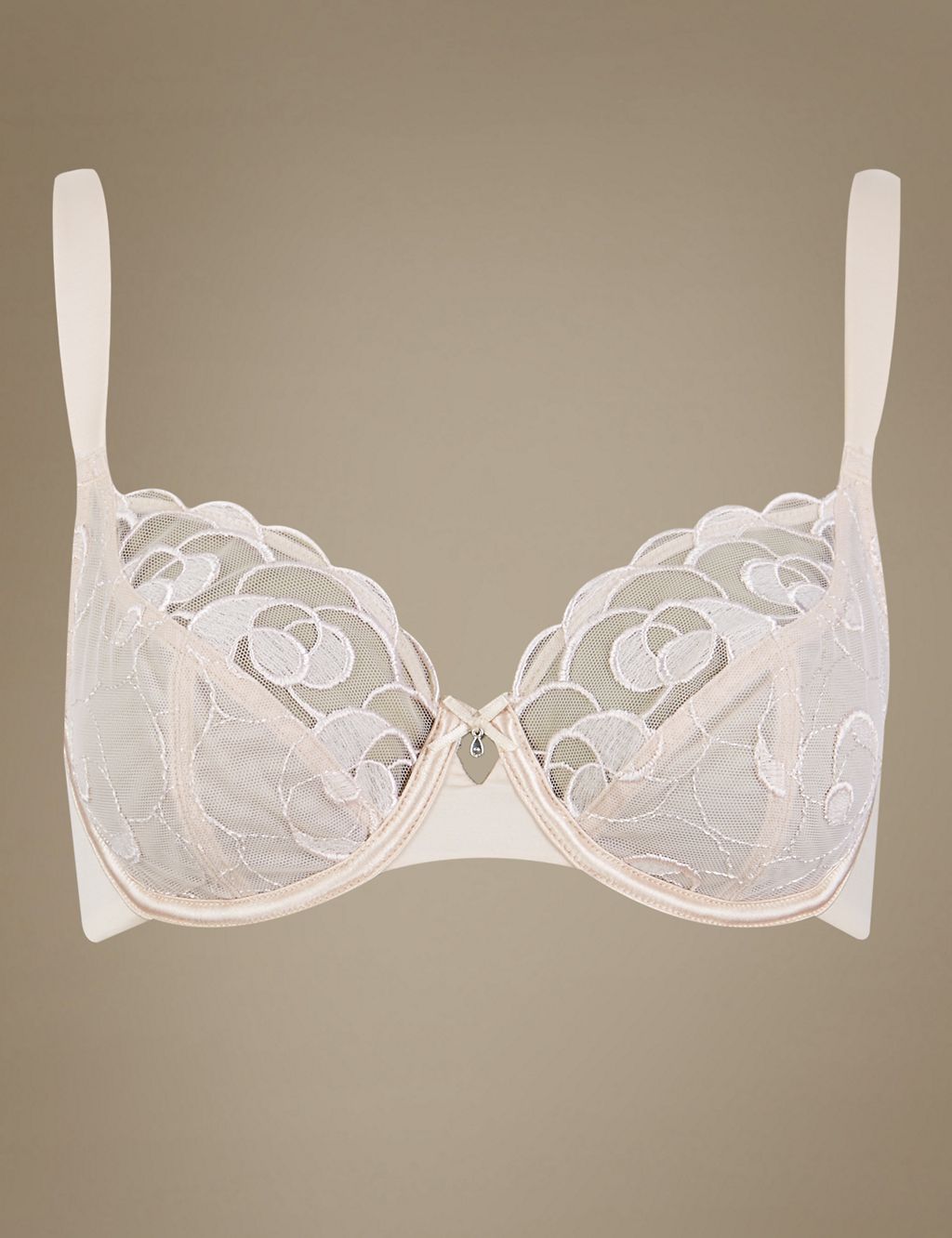 Luxury Embroidered Non-Padded Full Cup Bra A-DD 1 of 3