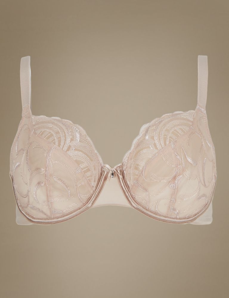 Luxury Embroidered Non-Padded Full Cup Bra 2 of 4
