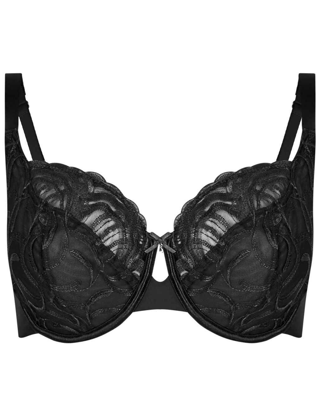 Luxury Embroidered Non-Padded Wired Full Cup Bra DD-H 5 of 5