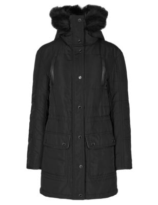 Luxury Faux Leather Trim Parka with Stormwear™ Image 2 of 4