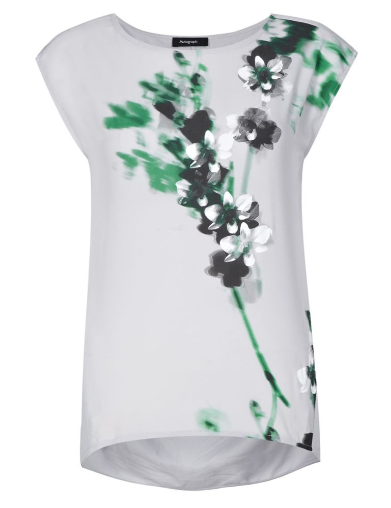 Luxury Floral T-Shirt with Modal 4 of 6