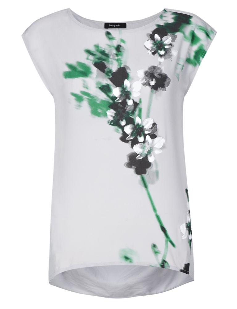 Luxury Floral T-Shirt with Modal 3 of 6