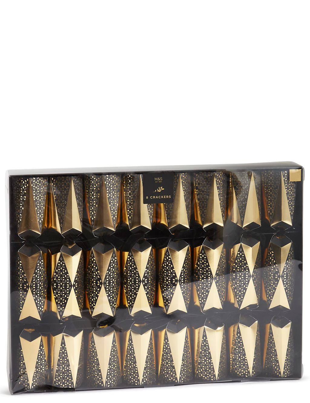 Luxury Gold & Black Christmas Crackers Pack of 8 3 of 4