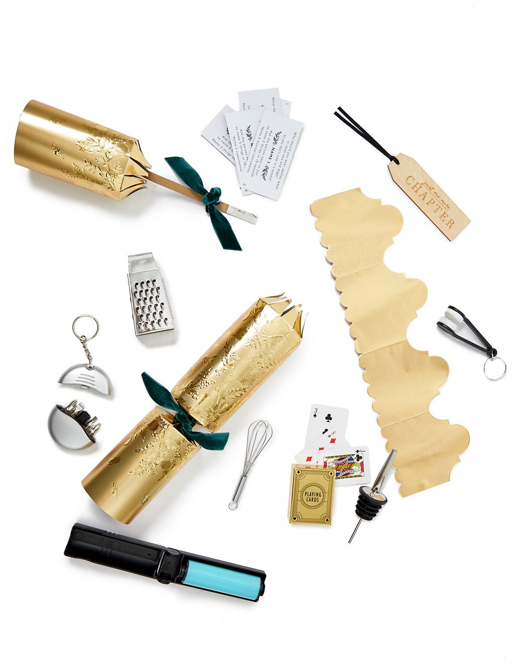 Luxury Gold & Green Christmas Crackers - 8 Pack 1 of 4