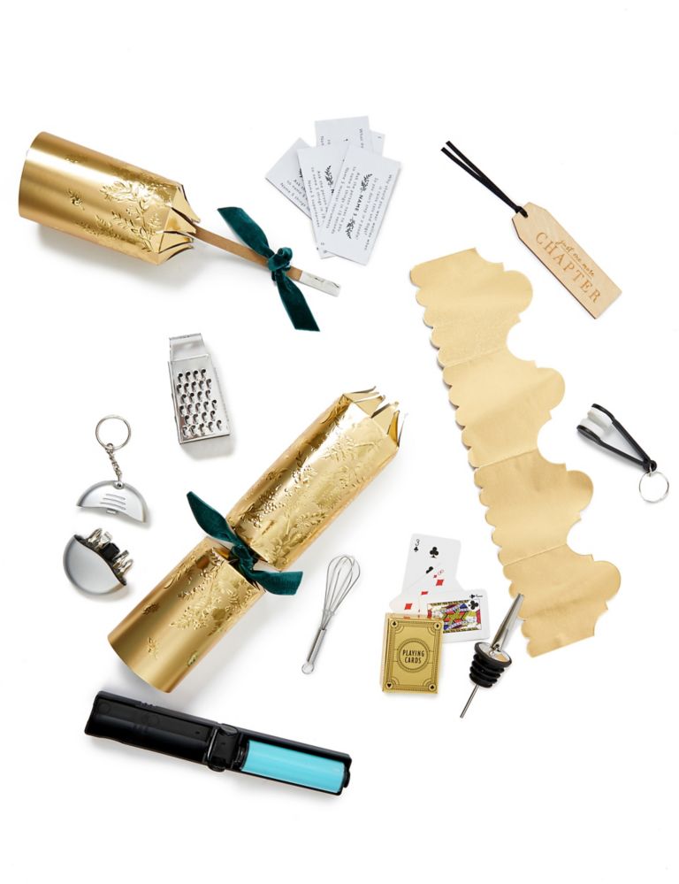 Luxury Gold & Green Christmas Crackers - 8 Pack 2 of 4