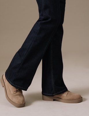 flared jeans high rise