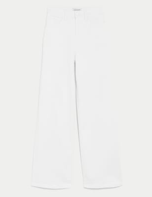 Luxury High Waisted Wide Leg Jeans Image 2 of 5