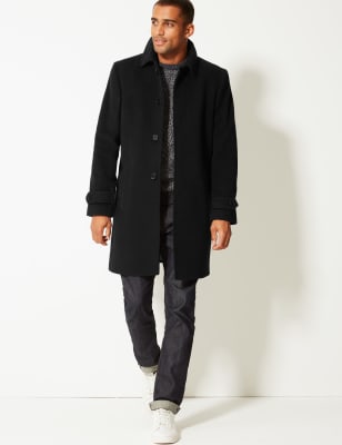 Luxury Italian Wool Overcoat with Cashmere M S Collection Luxury