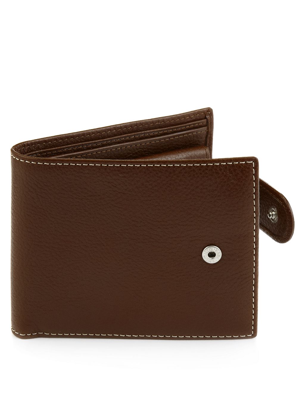 Luxury Leather Coin ID Tab Wallet with Datashield 1 of 4