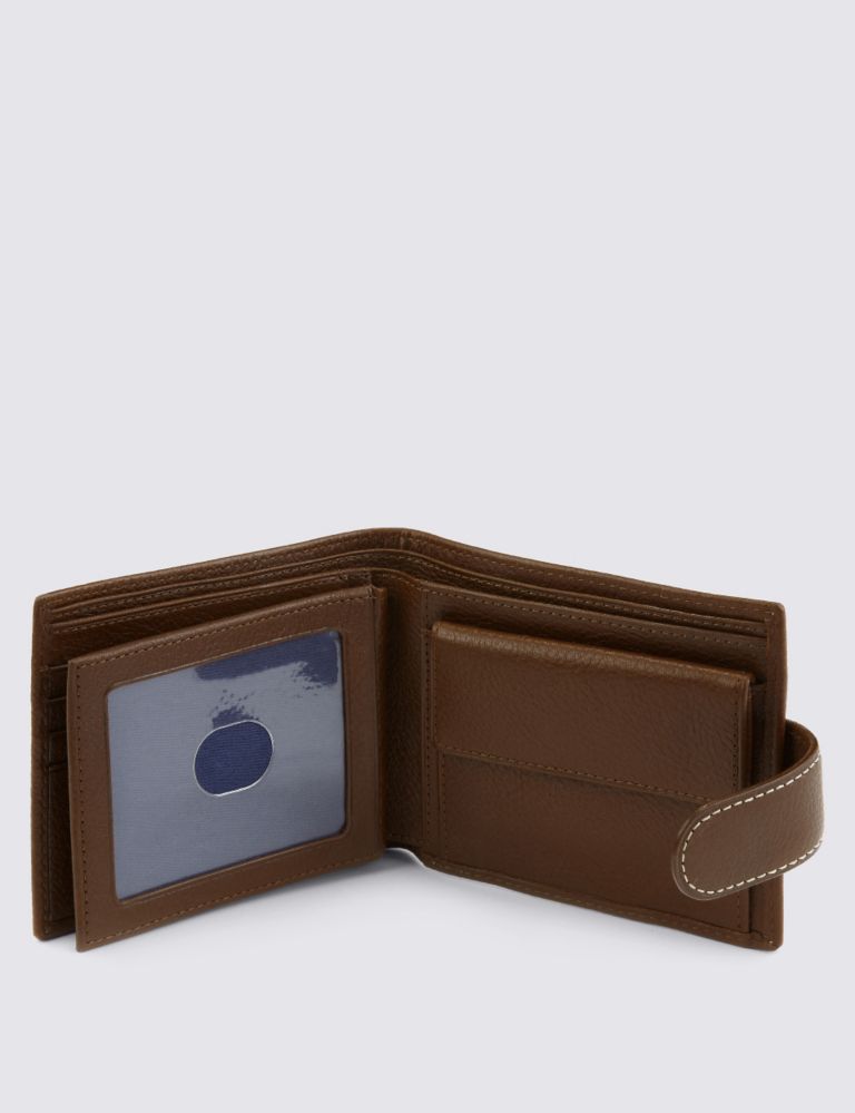 Luxury Leather Coin ID Tab Wallet with Datashield 4 of 4