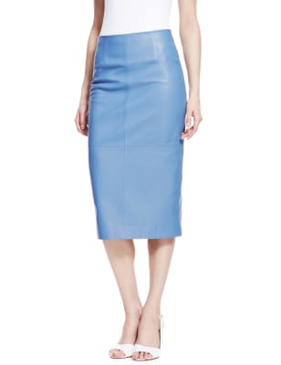 Luxury Leather Long Pencil Skirt | Autograph | M&S