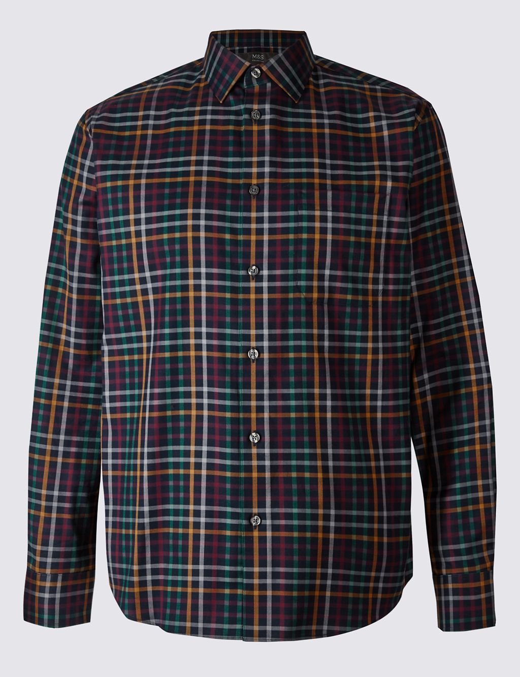 Luxury Pure Cotton Checked Shirt 1 of 4