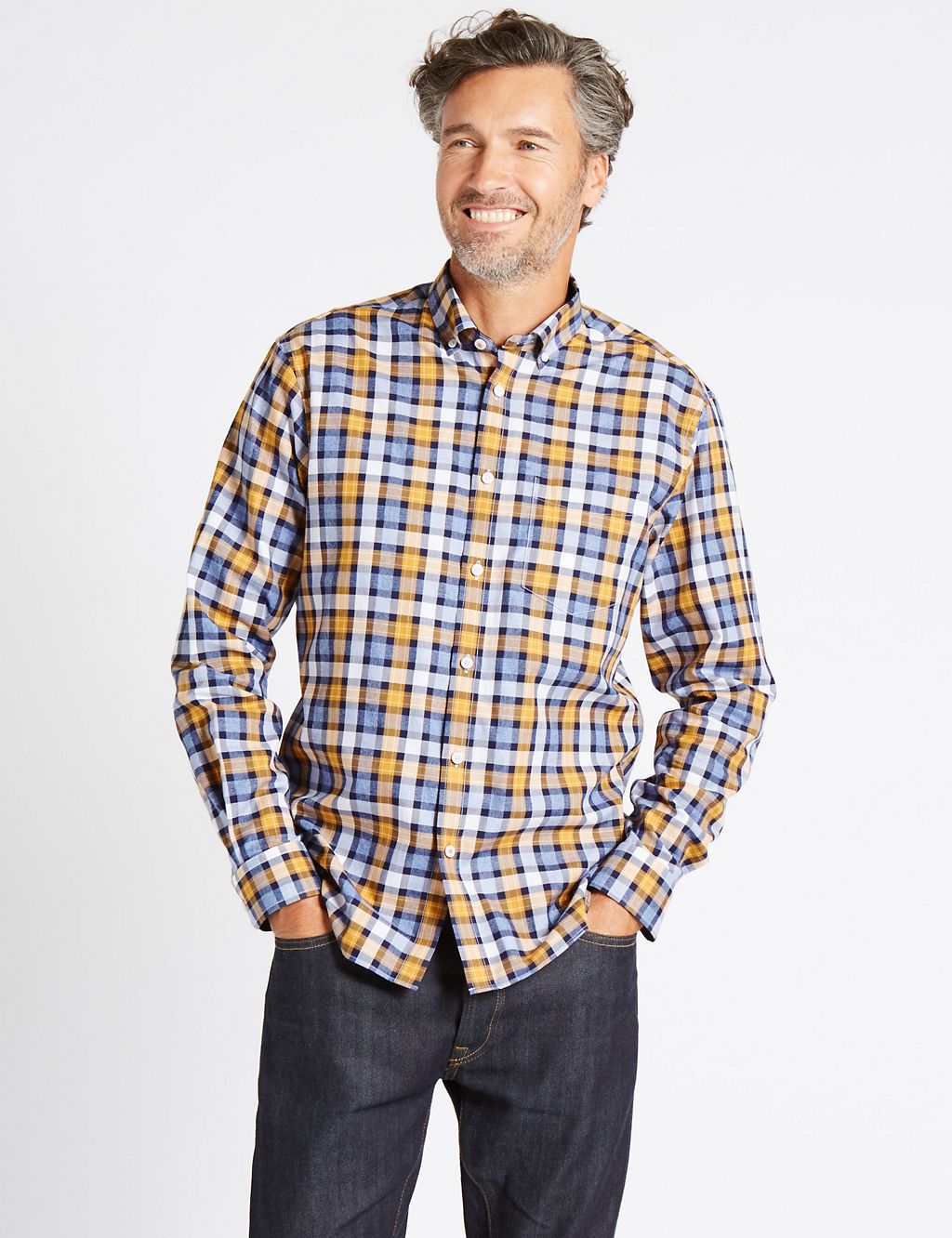 Luxury Pure Cotton Checked Shirt 3 of 5