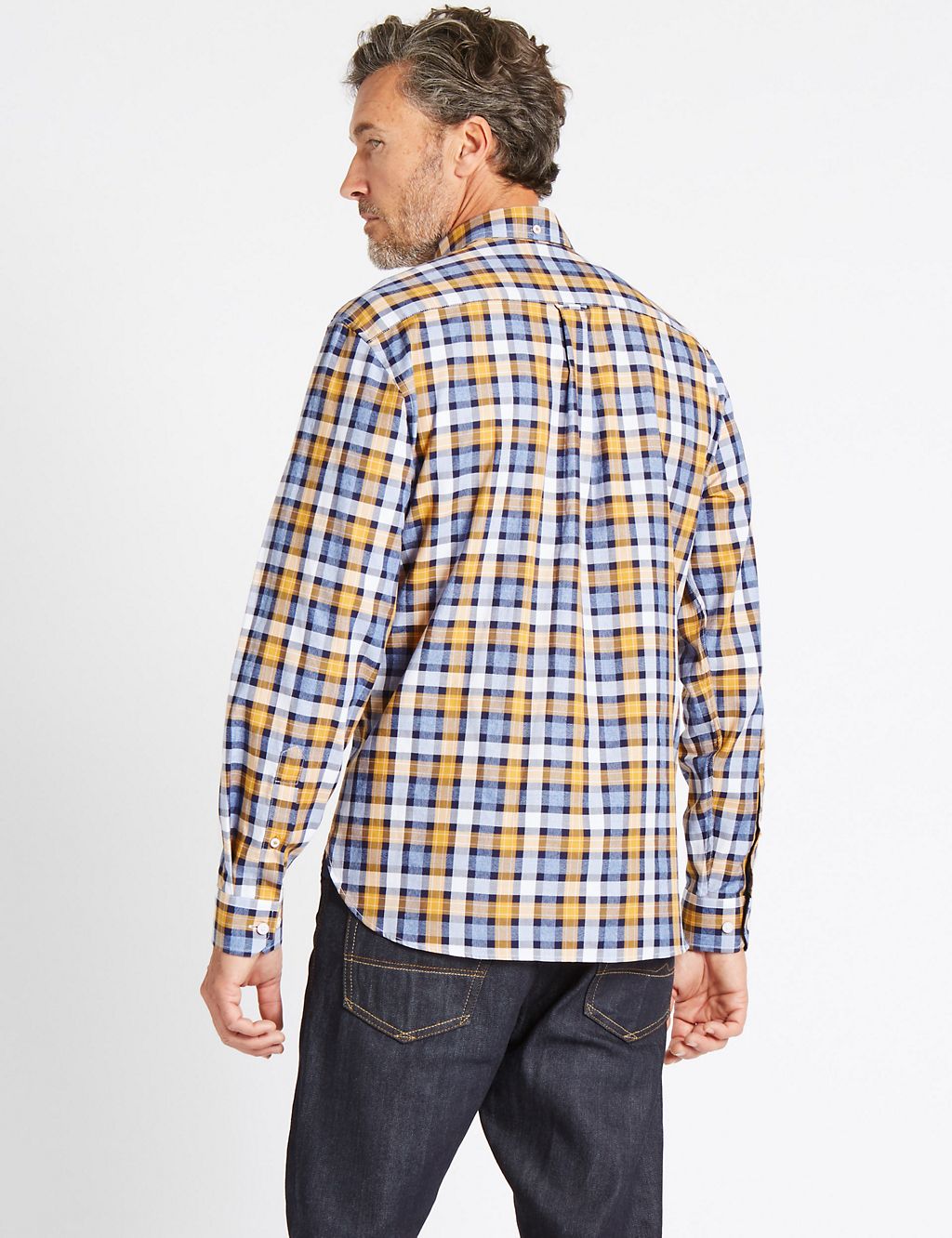 Luxury Pure Cotton Checked Shirt 4 of 5